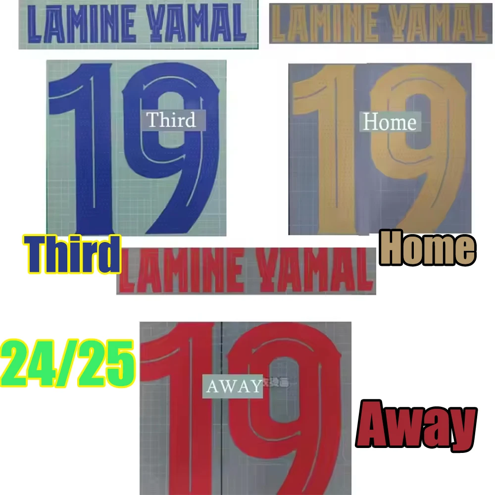 

24/25 BARCbA #20 OLMO LAMINE YAMAL Name sets Home GaviPedri name and number nameset european football