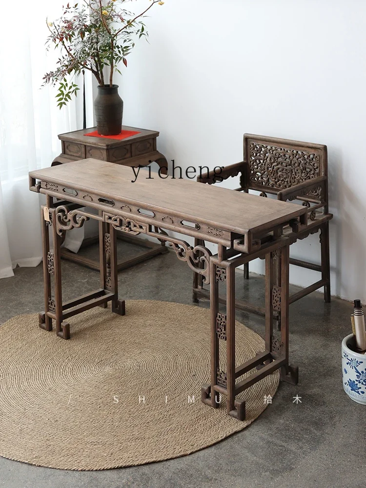 YFY  piano table and chair strip  for table calligraphy small writing Chinese solid wood