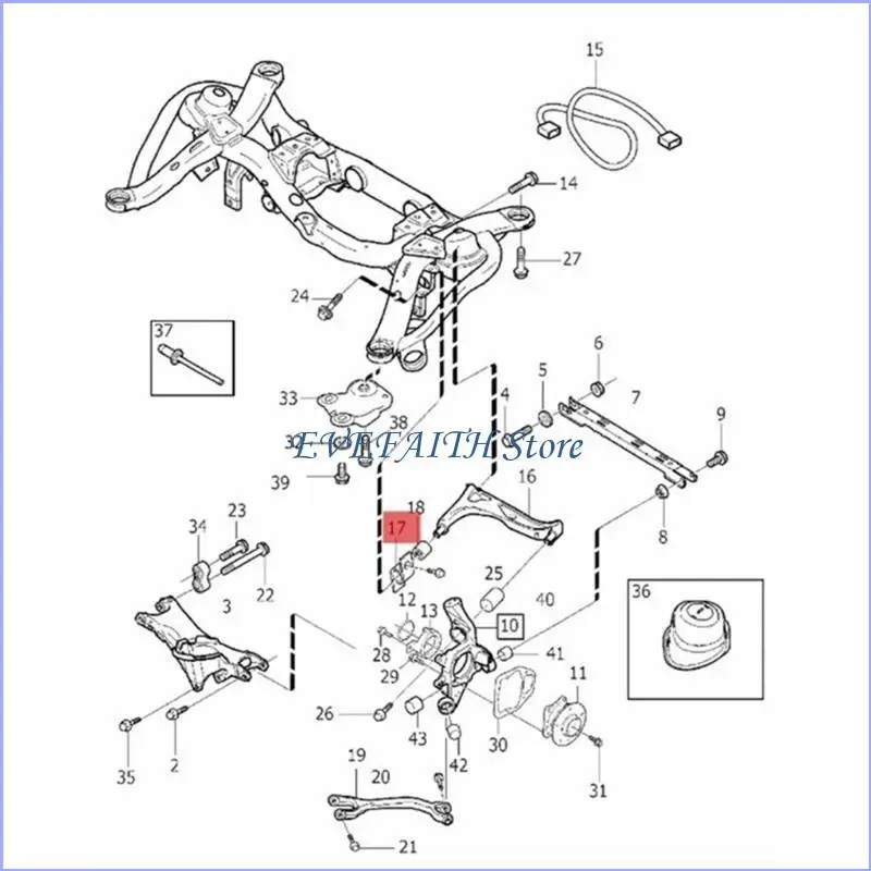 

124B 2pcs Suspension Bushing Bracket For 31277897 31277898 Left and Right Side