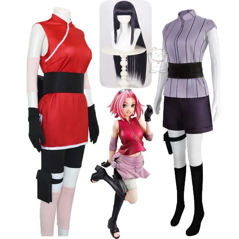 ハロウィンアニメ忍者ヒナタヒナタ春野コスプレセットロールプレイングステージパフォーマンスカーニバルパーティーホット販売