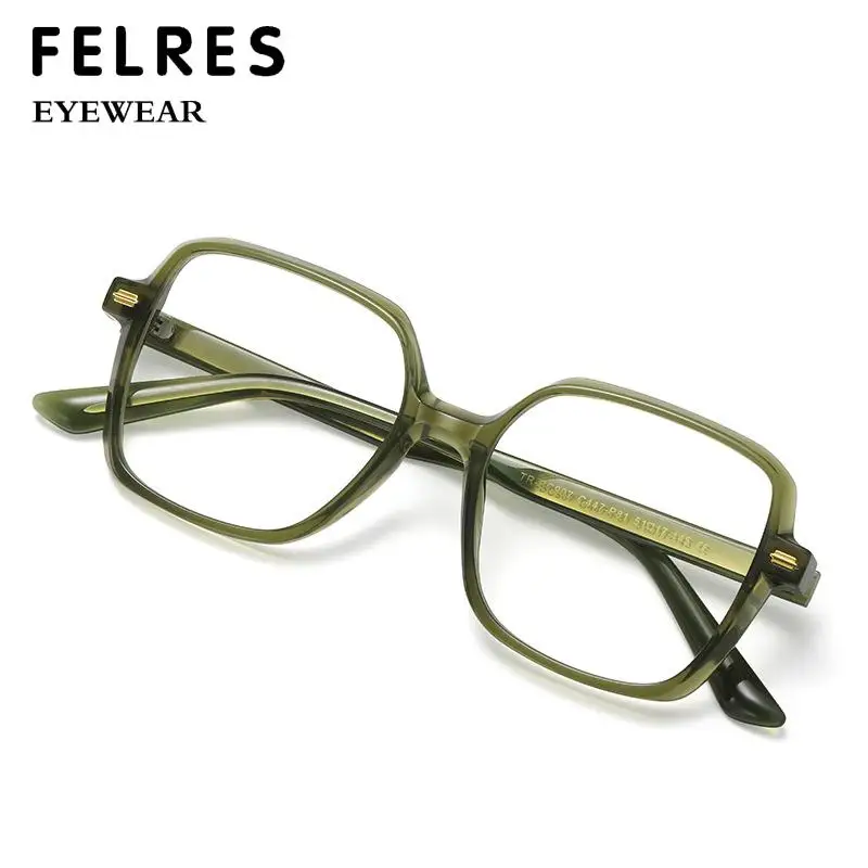 Elegant Trend Square Anti Blue Light Reading Glasses Men Women Ultralight Computer Eyewear Finished Hyperopia Eyeglasses FELRES