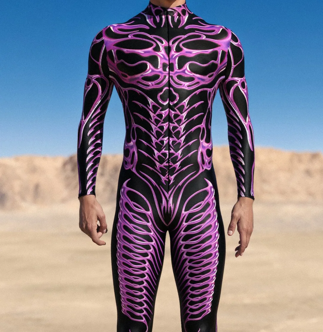 Cooler Rüstungs-Cosplay-Bodysuit Cosplay-Jumpsuit Steampunk-Punk-Kostüm Halloween-Party-Show-Auftritt Herren Zentai-Anzug 2026 – Detail 10