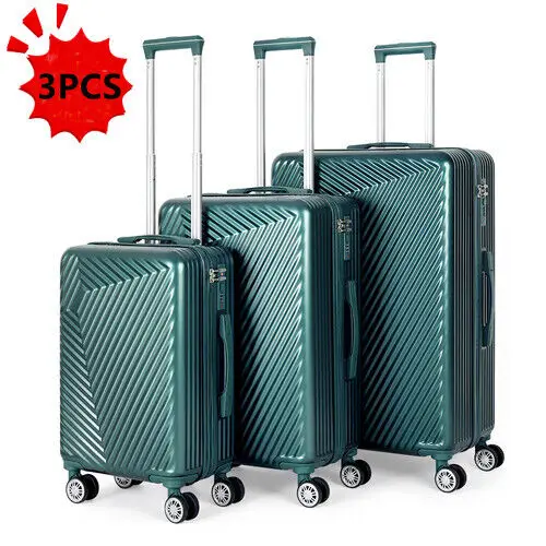 

3 Piece Luggage Set Suitcase Spinner Hardshell Lightweight W/ TSA Lock 20"24"28"