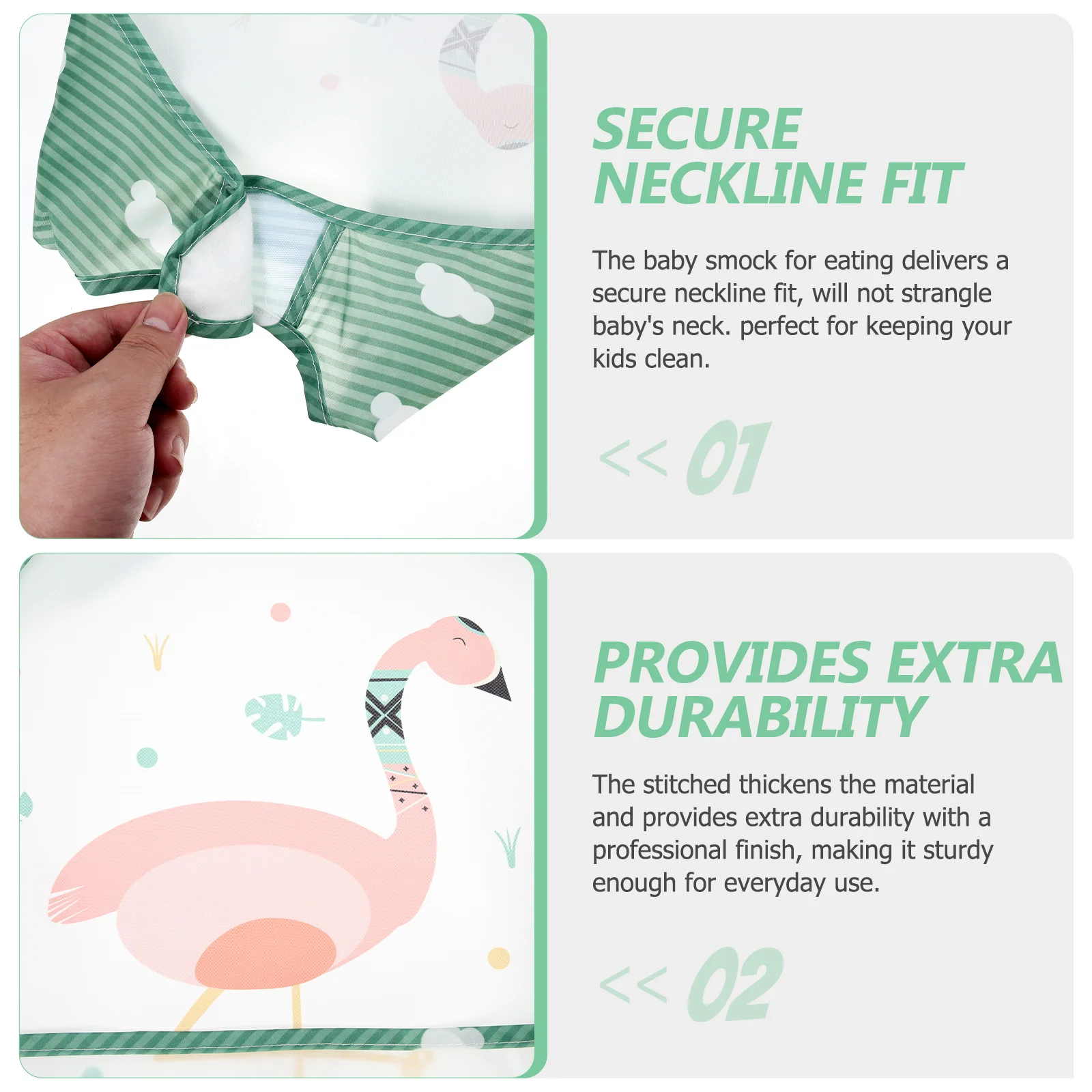 

Waterproof Baby Sleeved Bib Long Sleeve Infant Feeding Clothes Cover Protective Smock Pocket for Eating Toddler Waterproof Bib