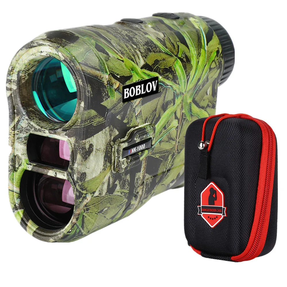 Boblov laser rangefinder inclinação medidor de distância a laser golfe esporte caça pesquisa fita laser medida range finder 1000m com caso