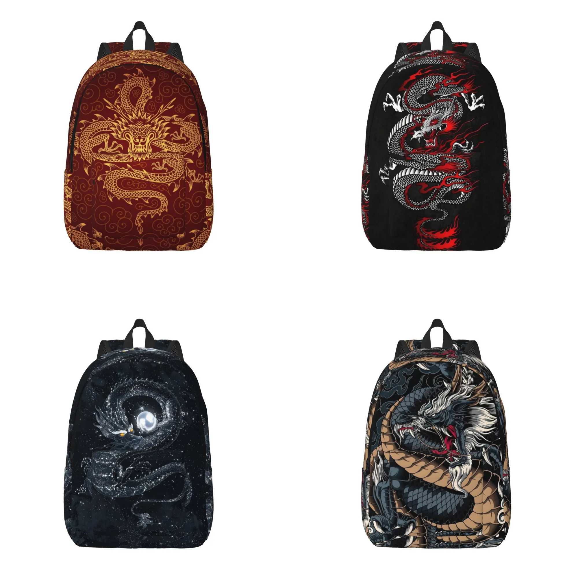 Fantasy Mythical Dragon Print Backpack Women Men Rucksack for Travel Teenager School Bags Student Daypack Bookbag Shoulder Bag