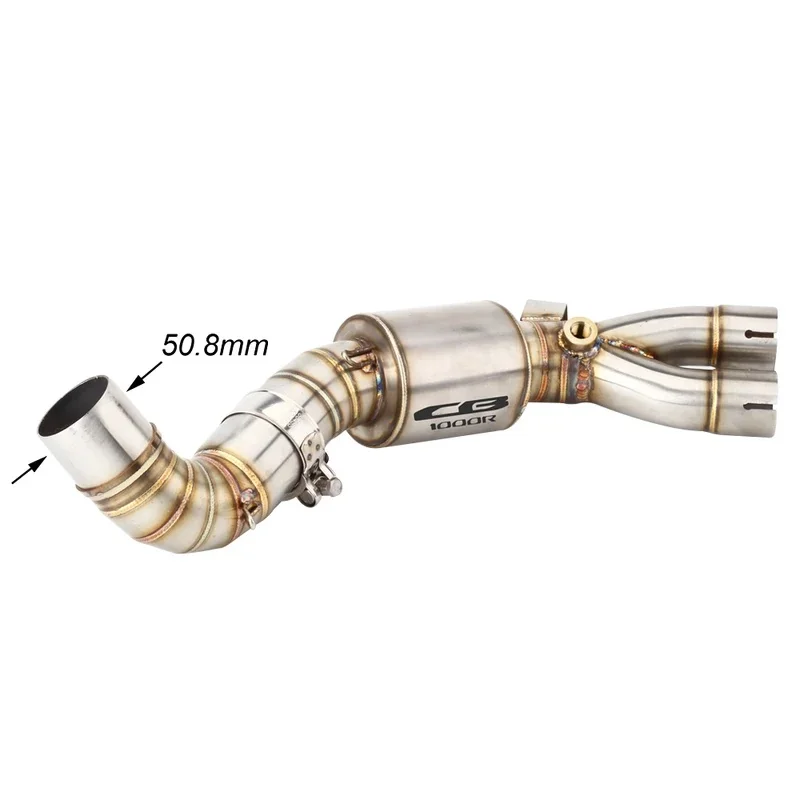 51MM Slip‑On Motorcycle Escape Exhaust Muffler Link Pipe for Honda CB1000R 2008 2009 2010 2011 2012 2013 2014 2015‑2016