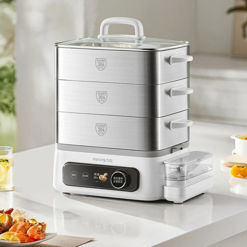 Multifunctional Household Electric Steamer, 3 Layer Stainless Steel Steaming Basket, 2026 New Large Capacity All-in-One Pot
