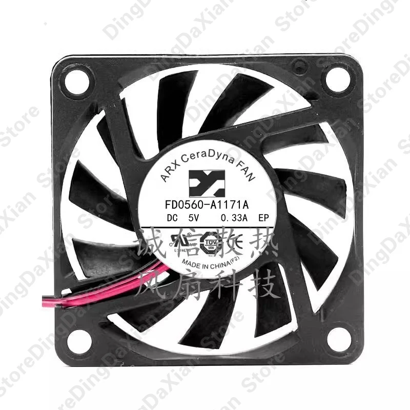 

D+ 1 шт. для ARX FD0560-A1171A DC5V 0.33A 6CM 2-проводной бесшумный охлаждающий вентилятор 6010