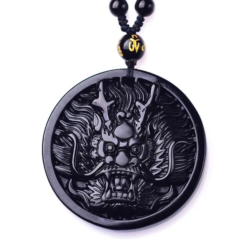 

Натуральный мексиканский обсидиановый кулон в виде головы дракона, гладкая отделка, оптовое качество, ювелирный аксессуар