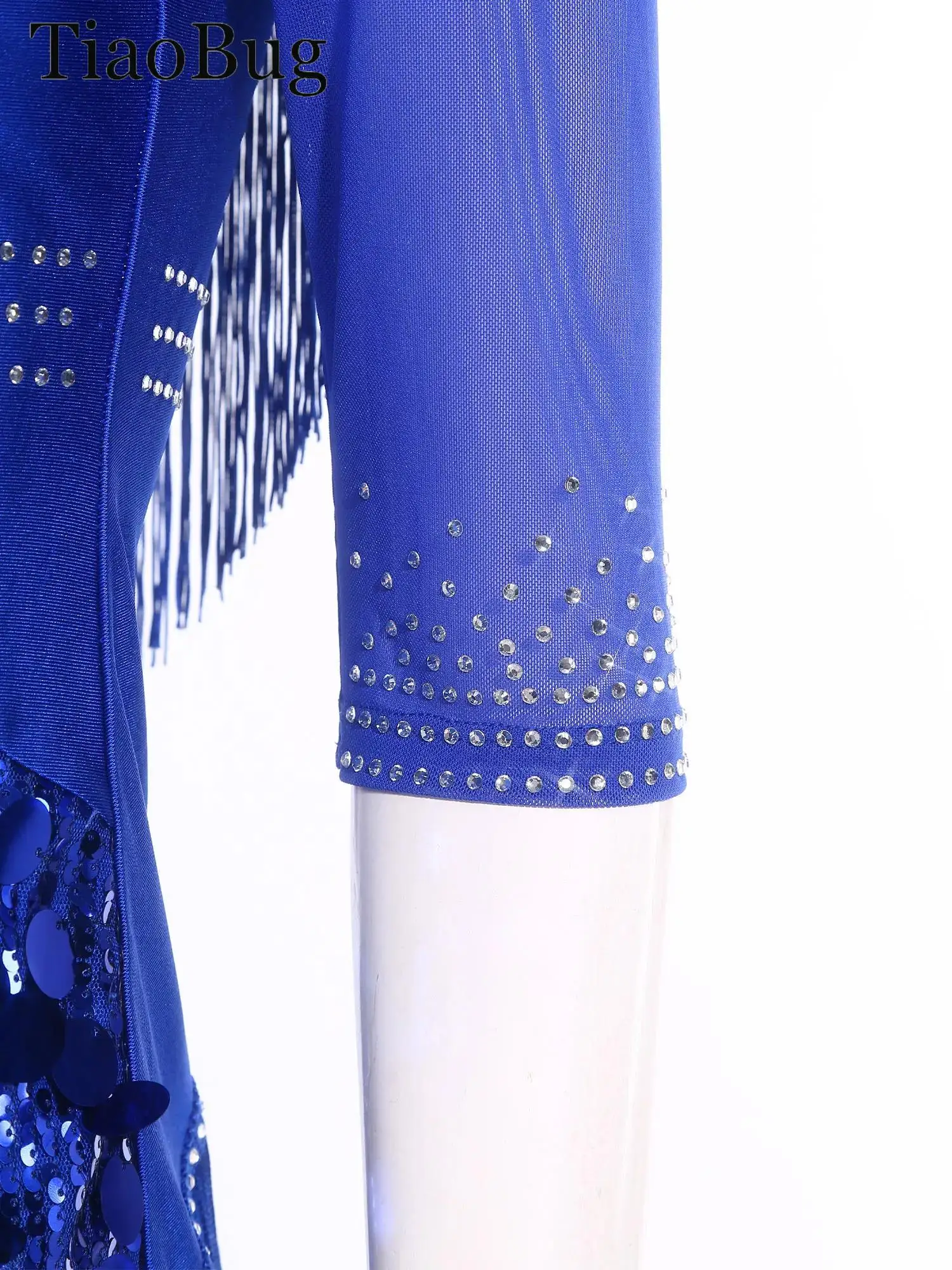 Damska sukienka do tańca latynoamerykańskiego cha-cha, baletowa, z dżerseju, z dżetami, warstwowa, z frędzlami, z rękawami do połowy ramienia, błyszcząca, z cekinami, strój do tańca tango i salsy.