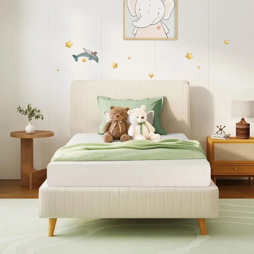 

Twin 5" Green Tea Memory Foam Mattress - Cooling, Fiberglass Free, Pressure Relief, Bed in a Box"​