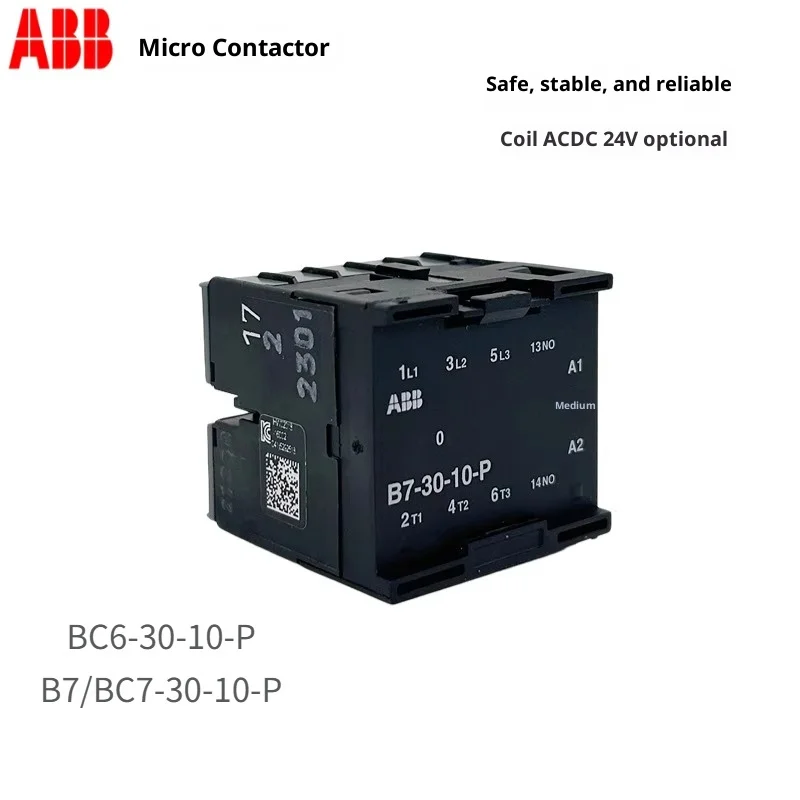 

ABB Miniature Contactor B7-30-10-P-01 AC24V BC6/BC7-30-10-P-01-DC24V/BC6-30-10-P-1.4-DC24V DC Contactor, AC Contactor