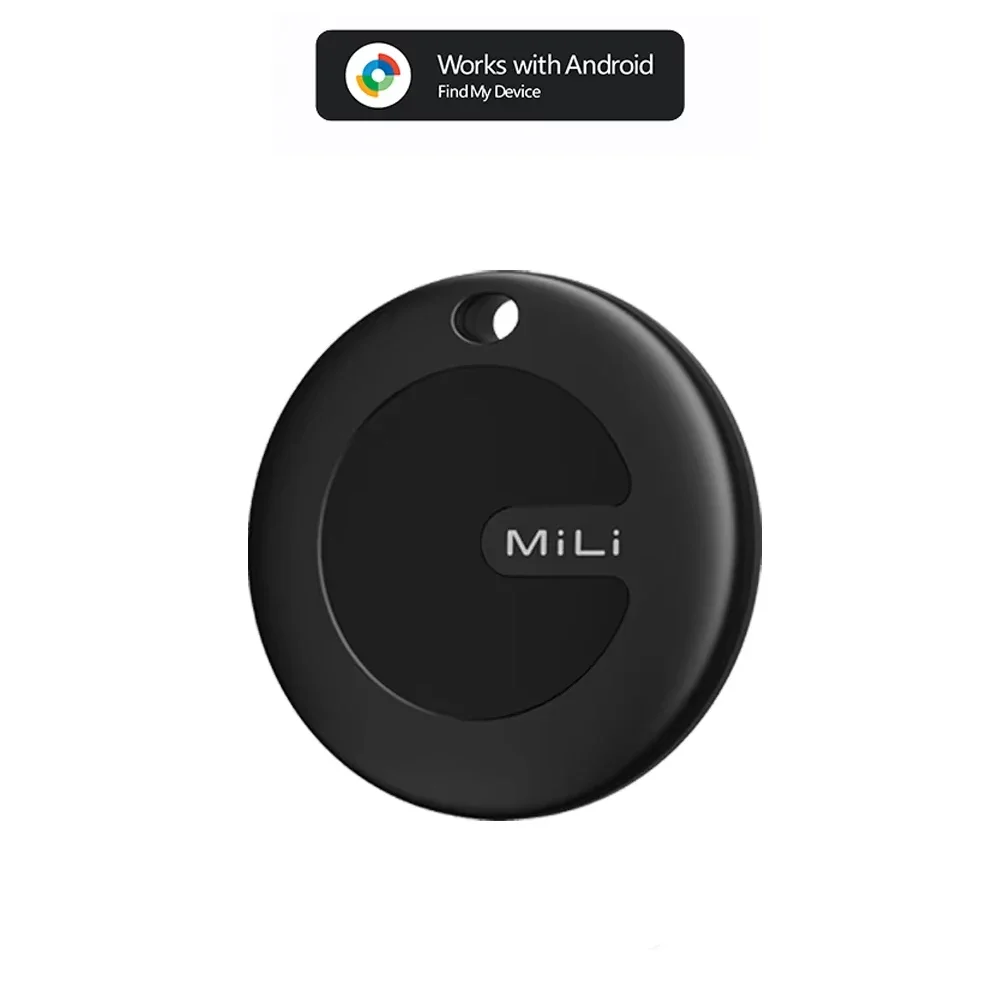 Localizador Bluetooth con rastreador GPS inteligente MiLi para Android, funciona con Google Find My Device MiTag, llave móvil, buscador de mascotas y niños mayores
