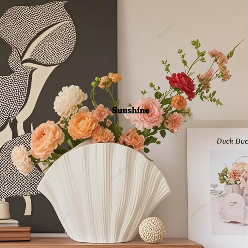

Ceramics Vases Aesthetic Bedroom Decorative Vases Modern Living Room Luxury Hydroponics Flower Bottle Nordic Interior Decoration