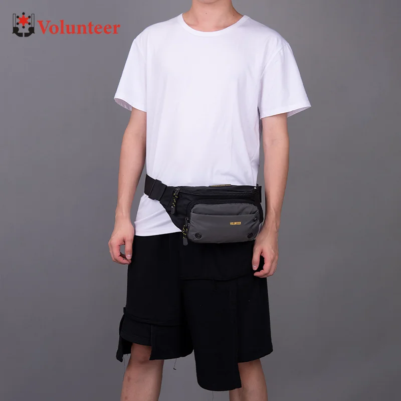 VOLUNTEER Bust Bags for Men 2023 Stylish Light Weight High Quality Versatile Oxford Cloth Multi-pocket Waist Bags 1698-13