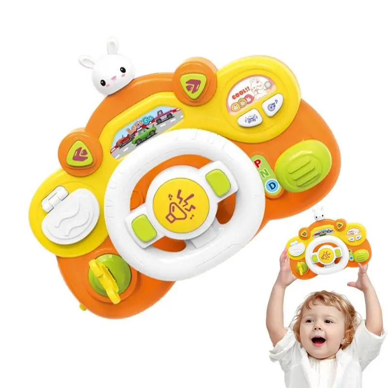 Musical Driving Wheel Toddler Simulation Wheel Driving Toy With Light Driving Learning Educational Toy Pretend Play Car Steering