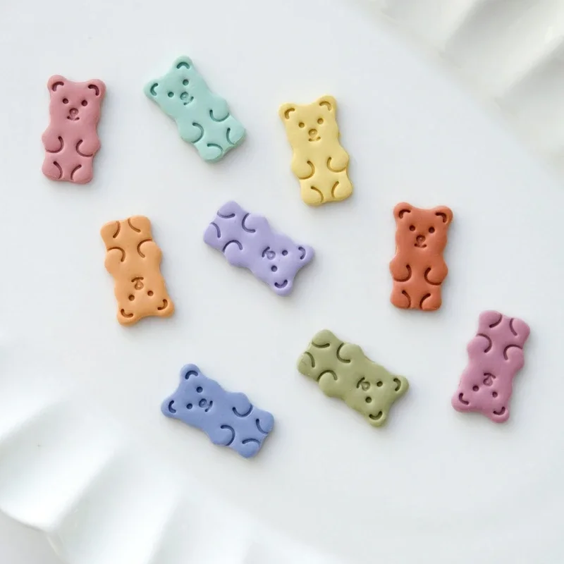 Gummy Animal Bear Shape Homemade Soft Pottery Mold Design Cartoon DIY Cute Bear Ear Jewelry Production Materials Tools