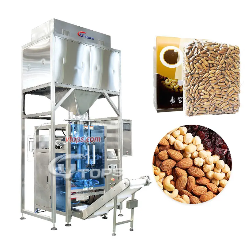 High Speed Pet Food Weighing Filling Machine Potato Chip Vacuum  Packer Sealer Vffs Cashew Granular Filler Sealing Machine