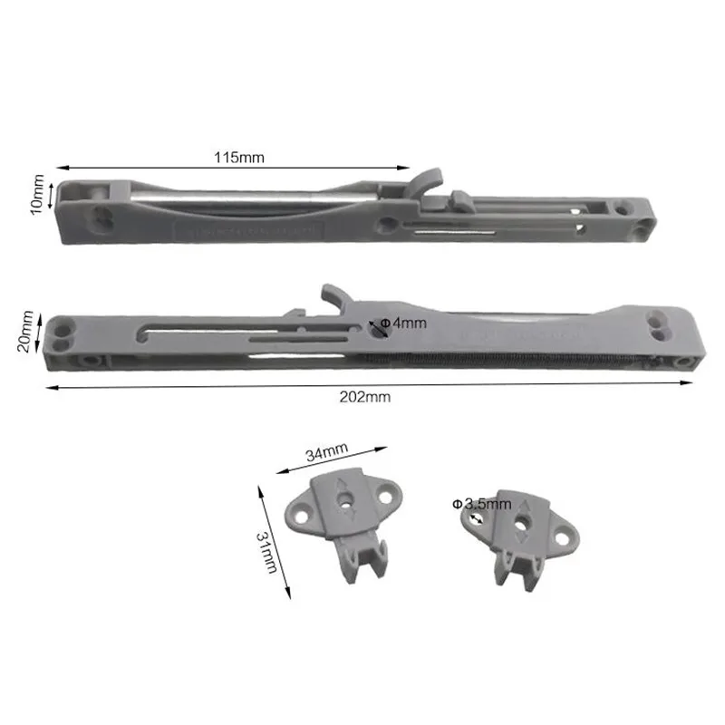 2PC/Lot Automatic Retracting Drawer Slides Sliding Door Buffer Damper  Furniture Fittings Guide Rail Hardware Accessories