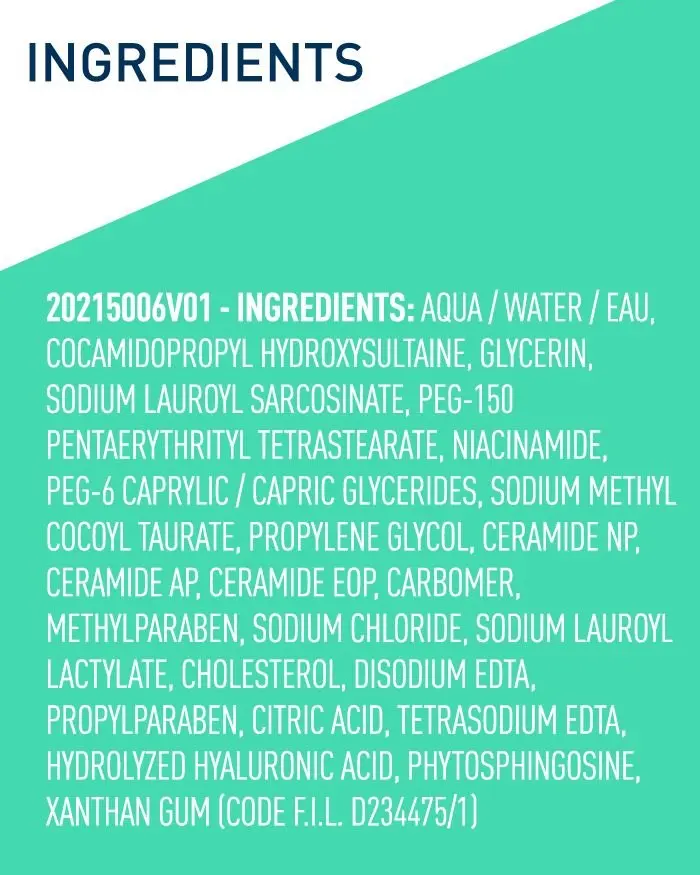 Пенообразующее средство для ухода за кожей лица Cerave, нормальная и жирная кожа, 236 мл, очищает и удаляет гиалуроновую кислоту, Ниацинамид, контроль жирности кожи