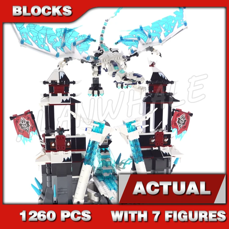 1260pcs Shinobi Castle of the Forsaken Emperor Ice Tower Dragon Prison 11333 Building Block Sets Compatible With Model