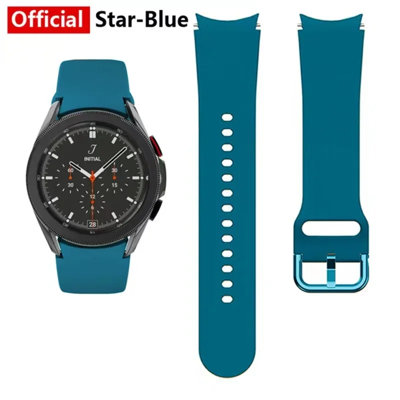 20mm Silicone Strap For Samsung Galaxy Watch 6 Classic 47mm/43mm Pro 45mm No Gap Sport Bracelet For Watch 7 6 5 4 40mm/42mm belt