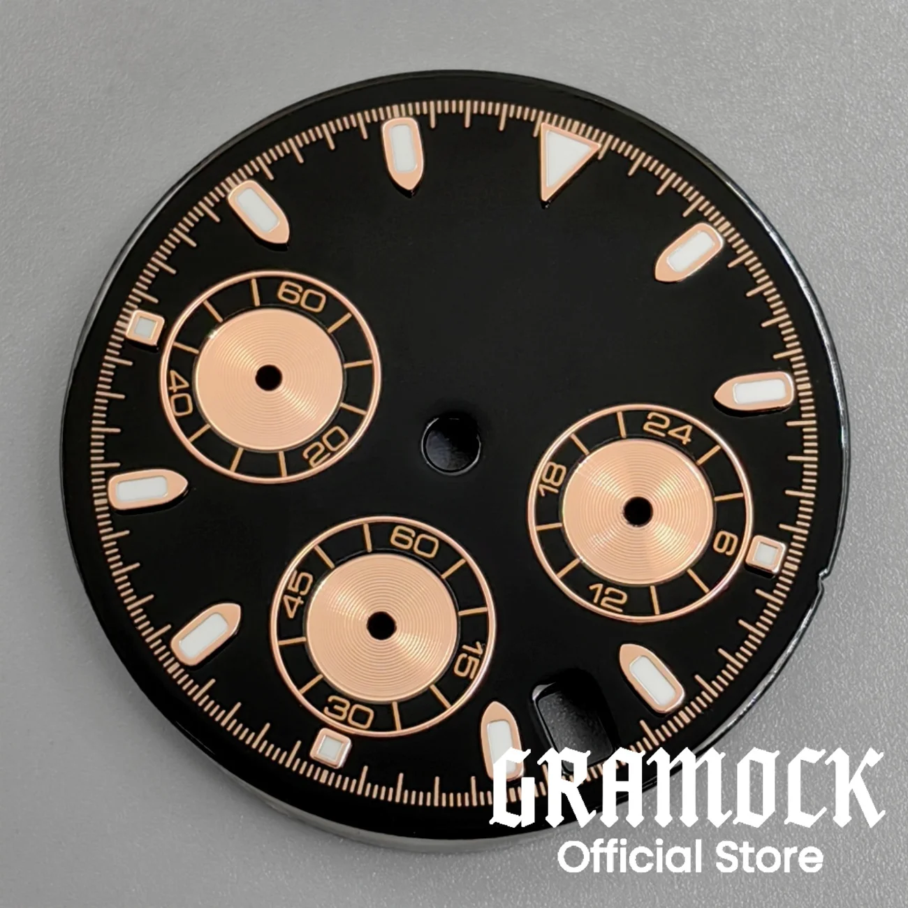 Sterile VK63 Dial Face Chronograph Black Sky Blue Green Panda Watch Dial Luminous For VK63 Movement Men's Modification Accessori