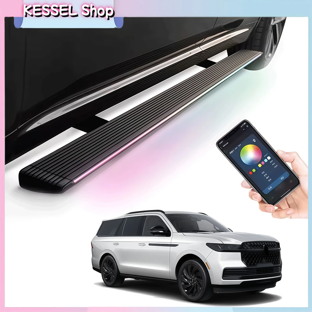 

Deployable Power Side Step with LED Light Electric Running Boards for Lincoln Navigator 2021-2024 2025 2026 Retractable Steps