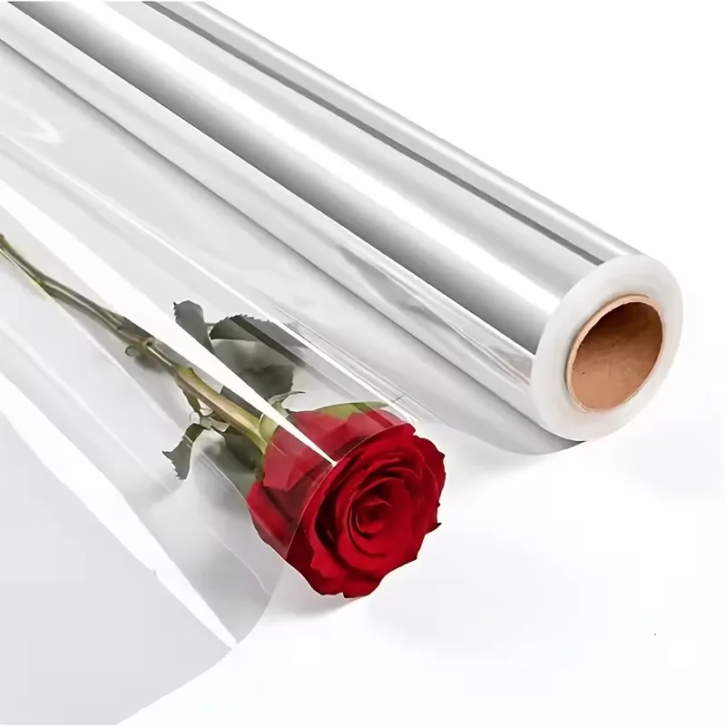 Flower Wrapping Paper Transparent Film Packaging Roll Flower Packaging Flower Shop Handmade Bouquet Gift Packaging