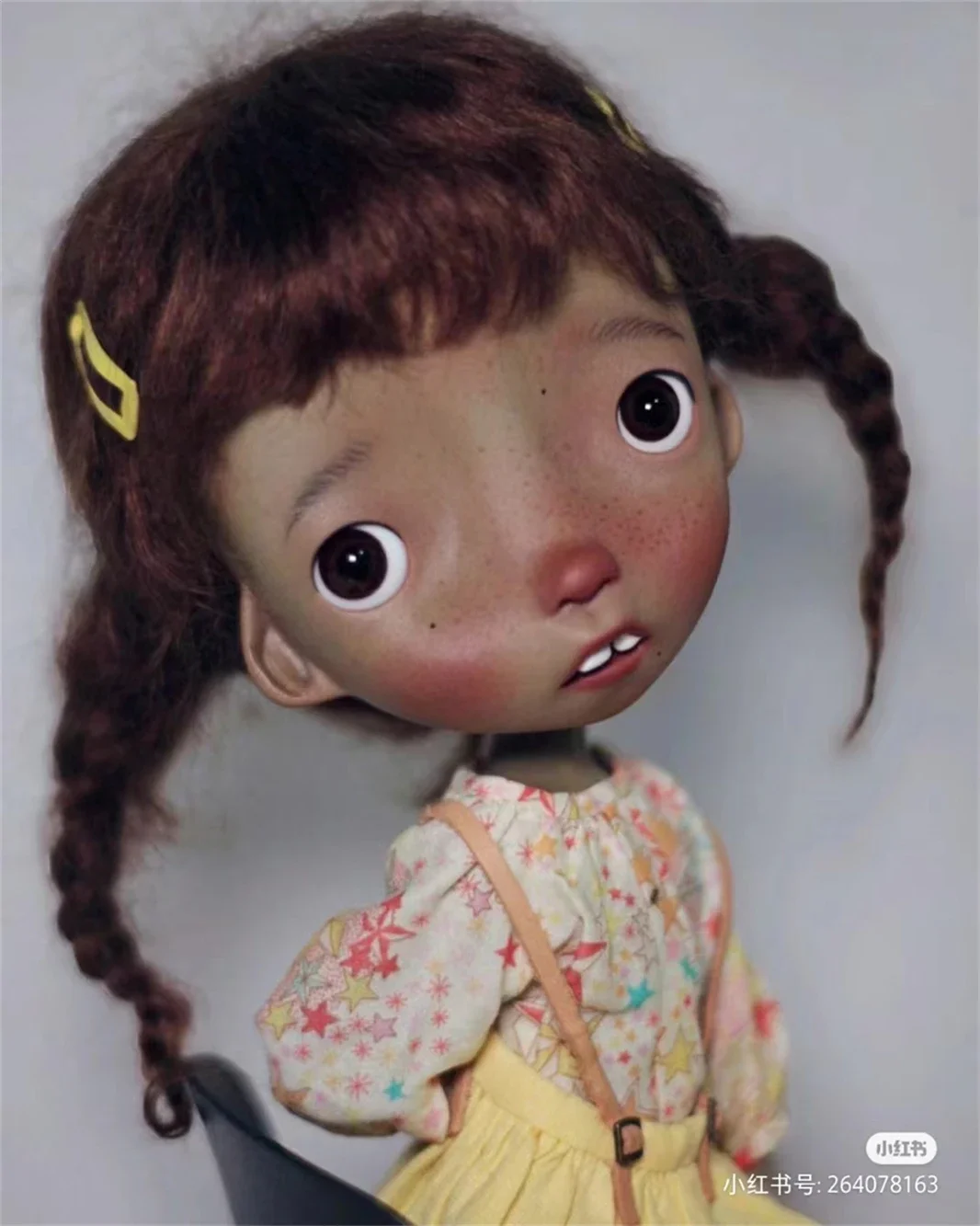 New 1/6 25cm Bucktooth Girl Black sd BJD Doll Big Doll material DIY Premium Resin Children's Toy Girl free shipping from stock