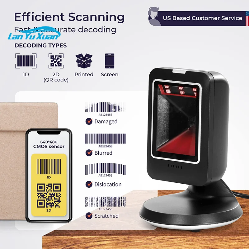 MP6300IR 2D Scanner IR Sensor Scanner Barcode Reader with USB RS232 Interface ultra High Performance for POS
