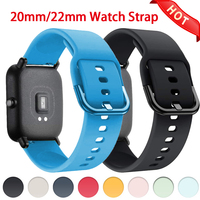 Strap For Amazfit GTS 2/4/3/GTS 2/4 Mini/GTR 4/2/2e 20mm/22mm Watch Silicone Smartwatch Sport Bracelet Amazfit bip 3/u pro band