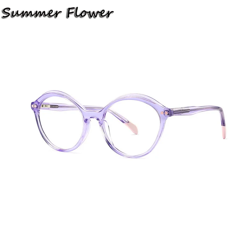 

Kids Frame Girl Prescritpion Eyeglasses Myopia Prescription Transparent Lens Acetate High Quality Glasses Frame 5-10 Years Old