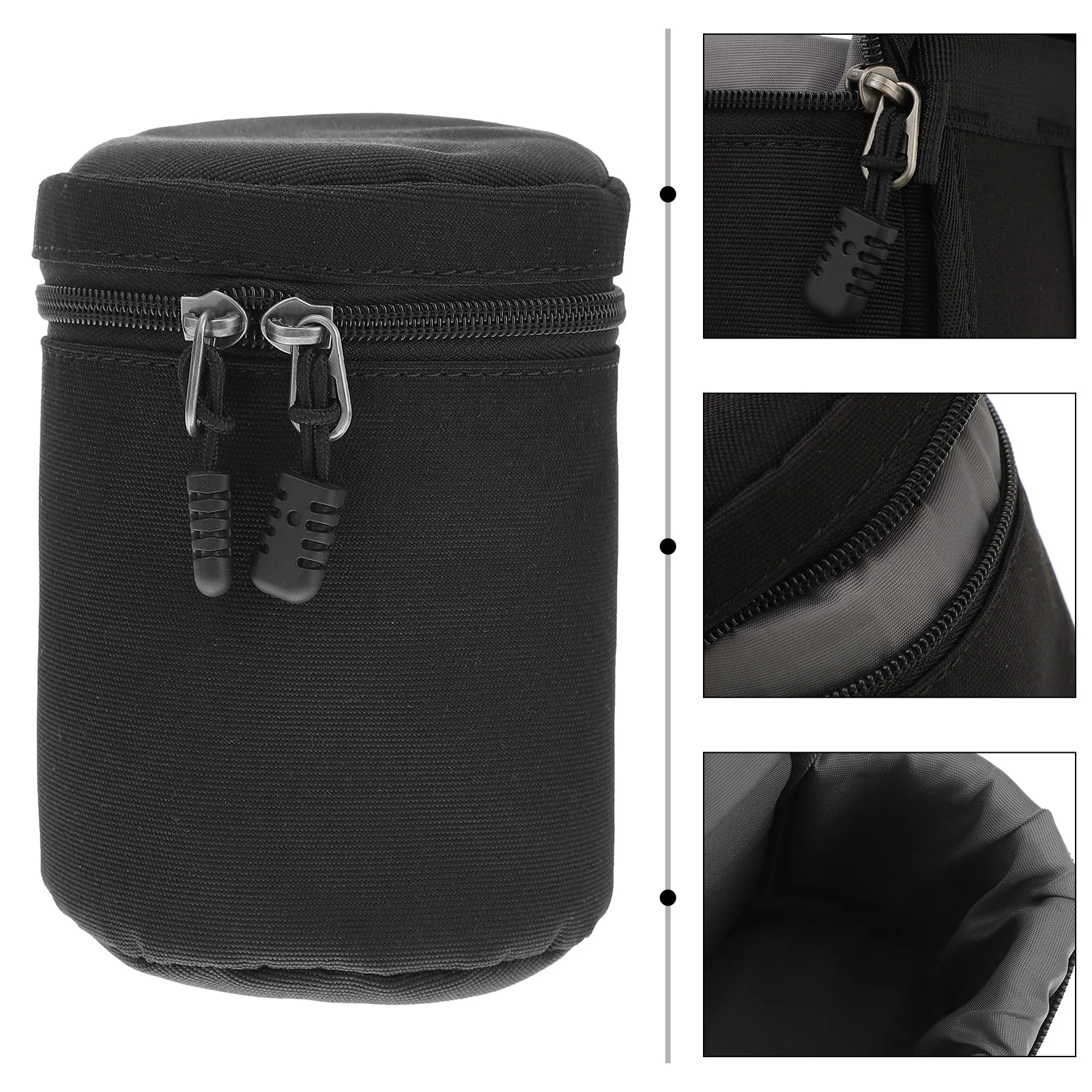 

Camera Lens Pouch Premium PU Material Lightweight Compact Protective Case for Shocks Water Scratch Drop for Professional