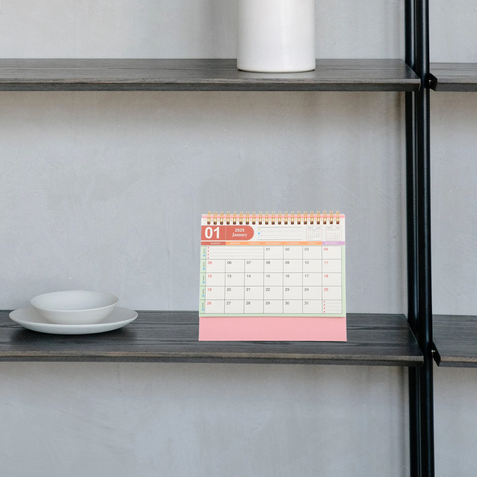 

Desk Calendar Classroom Sturdy 2025 Office Daily Planner Number Schedule Standing Flip Paper Academic Year
