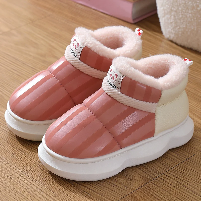 Children Snow Shoes 2023 New Thicken Cotton Shoes Kids Winter Plus Velvet Boots Fashion Casual Comfortable Cute Homewear Boots