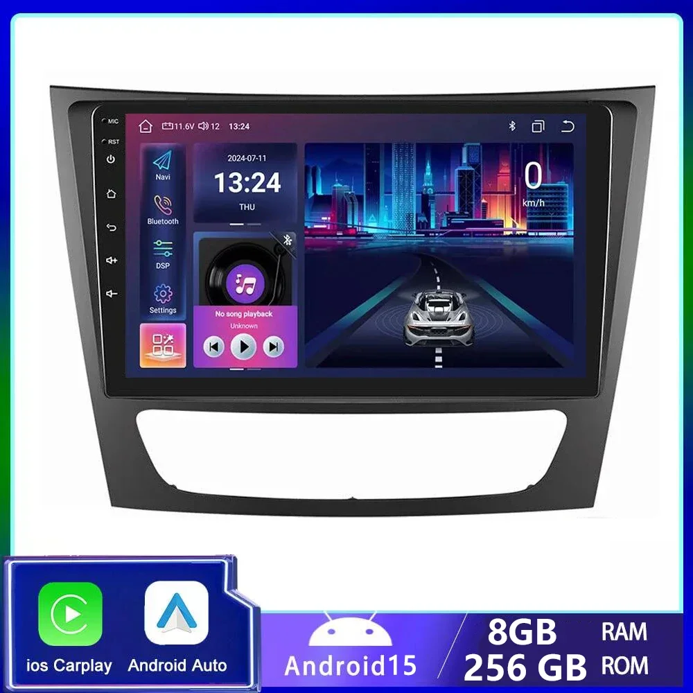 

Автомобильное радио Android 15, для Mercedes Benz E-класса E Class W211 E200 CLS 2002 2003 2004-2010, мультимедийный видеоплеер, навигация