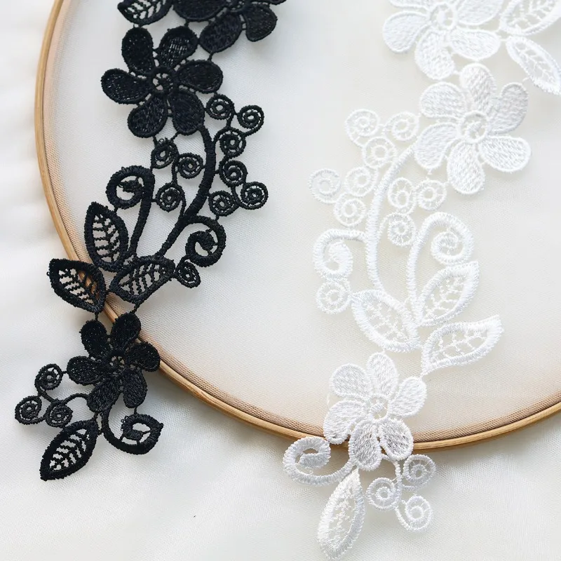 10 Pairs Premium Lace Embroidered Flower Patterns DIY Accessories for Handmade Clothing Wedding Dress Laces Ideal for Crafting
