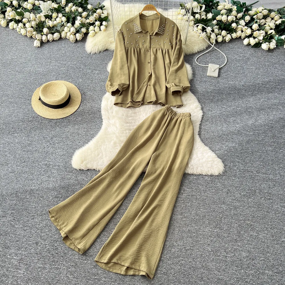 

Elegant long sleeve solid button Party Club Vintage office lady Korean Fashion Women Clothes Two Piece Set