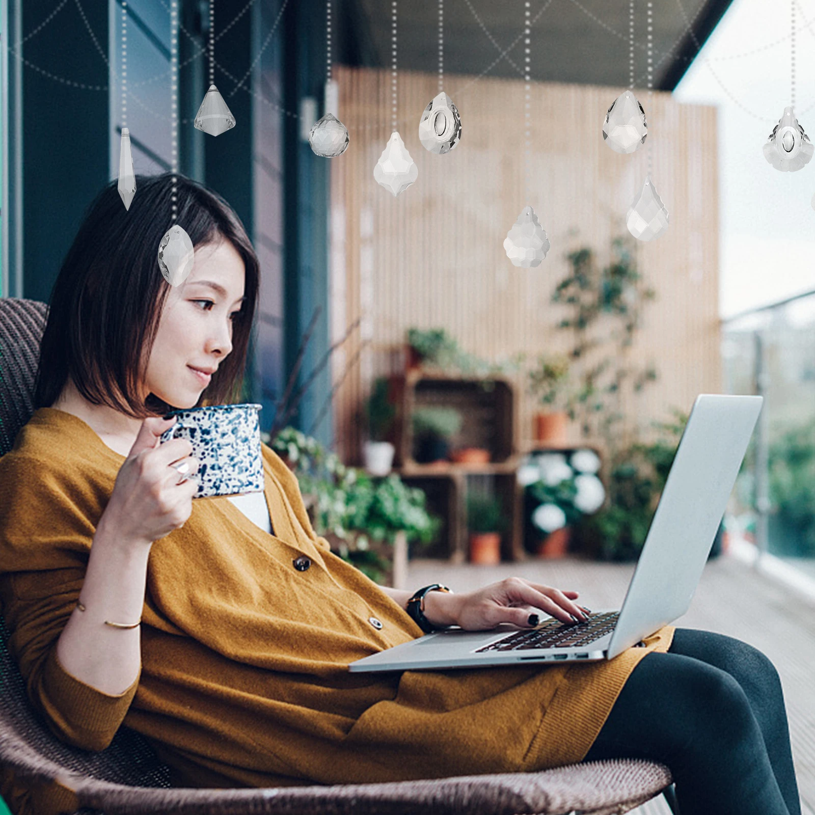 

15Pcs Crystal Prisms Hanging Pendants Rainbow Maker Sun Catchers for Windows Home Decor DIY Chandelier Ornaments