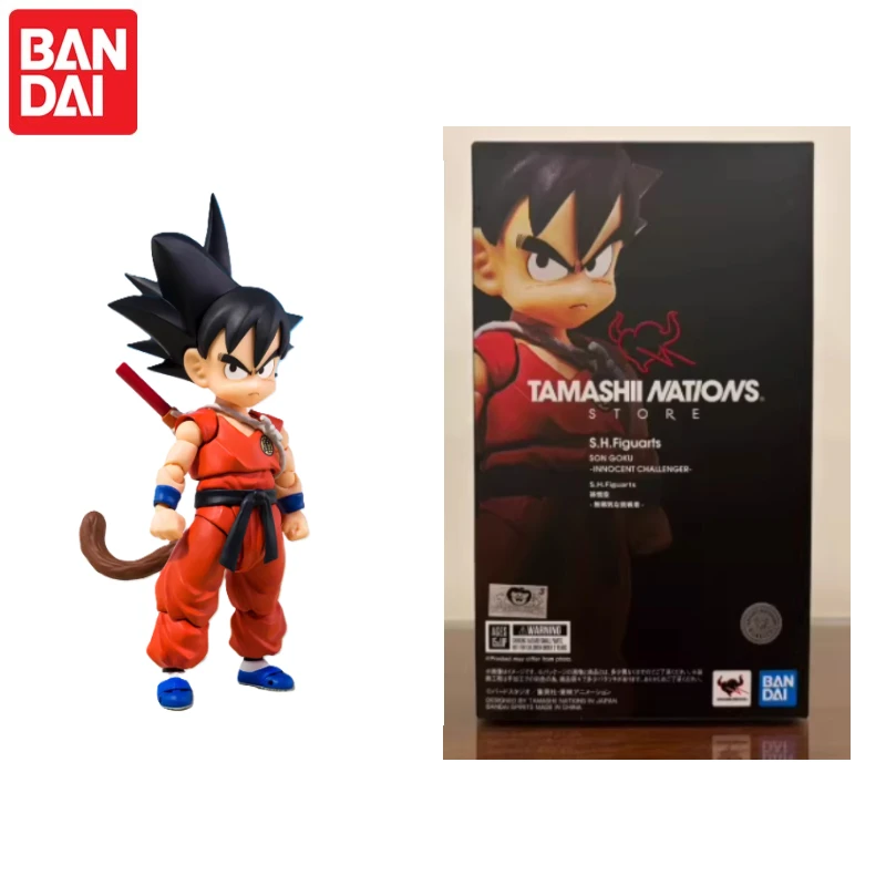 

В наличии Оригинальная фигурка S.H.Figuarts Dragon Ball Son Goku Innocent Challenger Ver. Коллекционная модель аниме-персонажа, игрушка, подарок