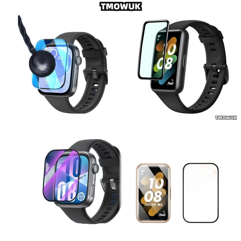 

For Huawei Band 6 7 8 9 10 B6 B7 Watch D2 Fit 3 4 Pro Special Edition - Anti - Microbial Soft Screen Protective Film 3D Curved F
