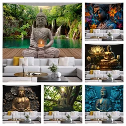 Indian Buddha Meditation Tapestry Bedroom Decoration Mandala Bohemian Wall Hanging Yoga Mat Beach Towel Home Decor Tapestries