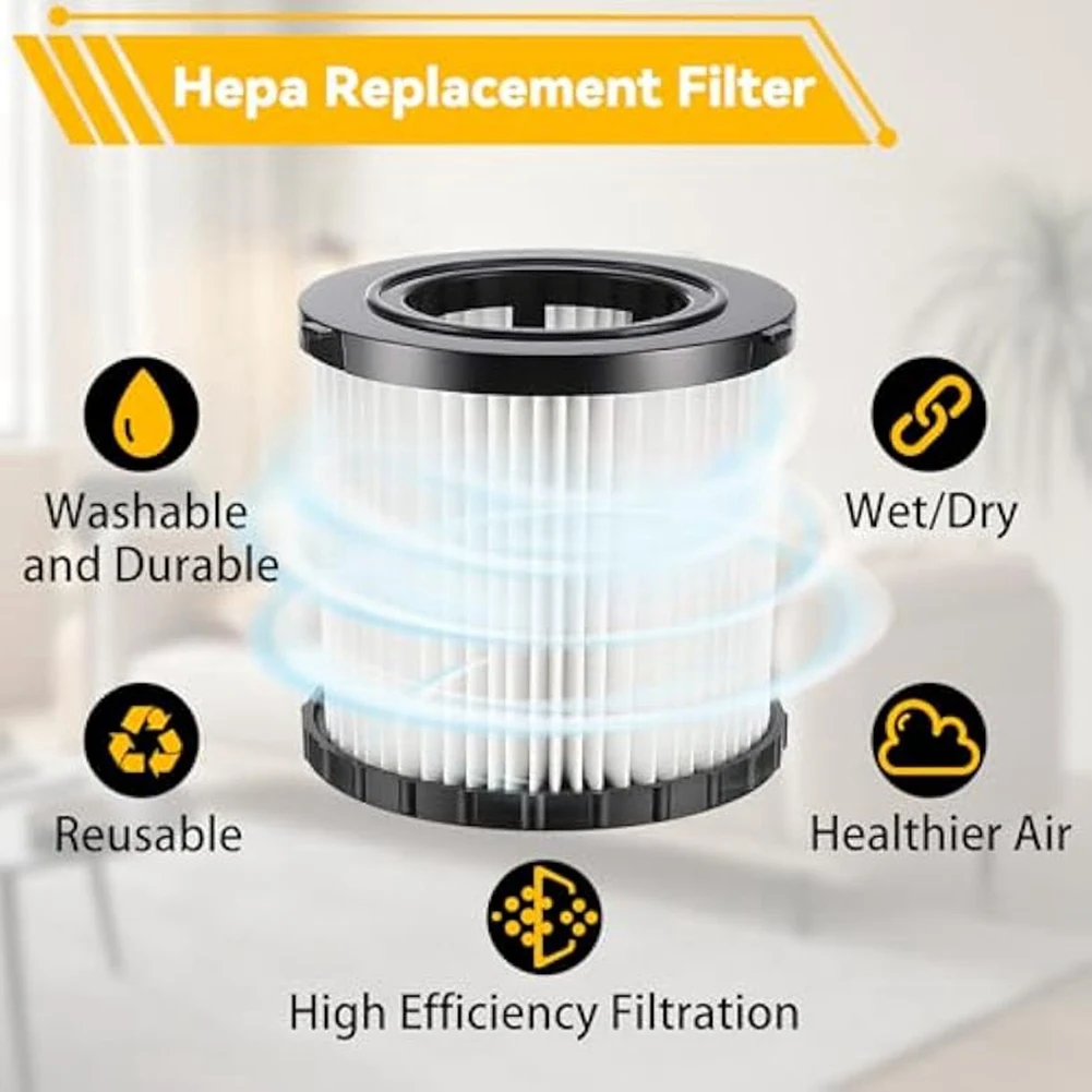 2pcs DCV5801H DCV581H Wet Dry Vacuum Filters for DeWalt Vacuum, DCV580H HEPA Replacement Filter