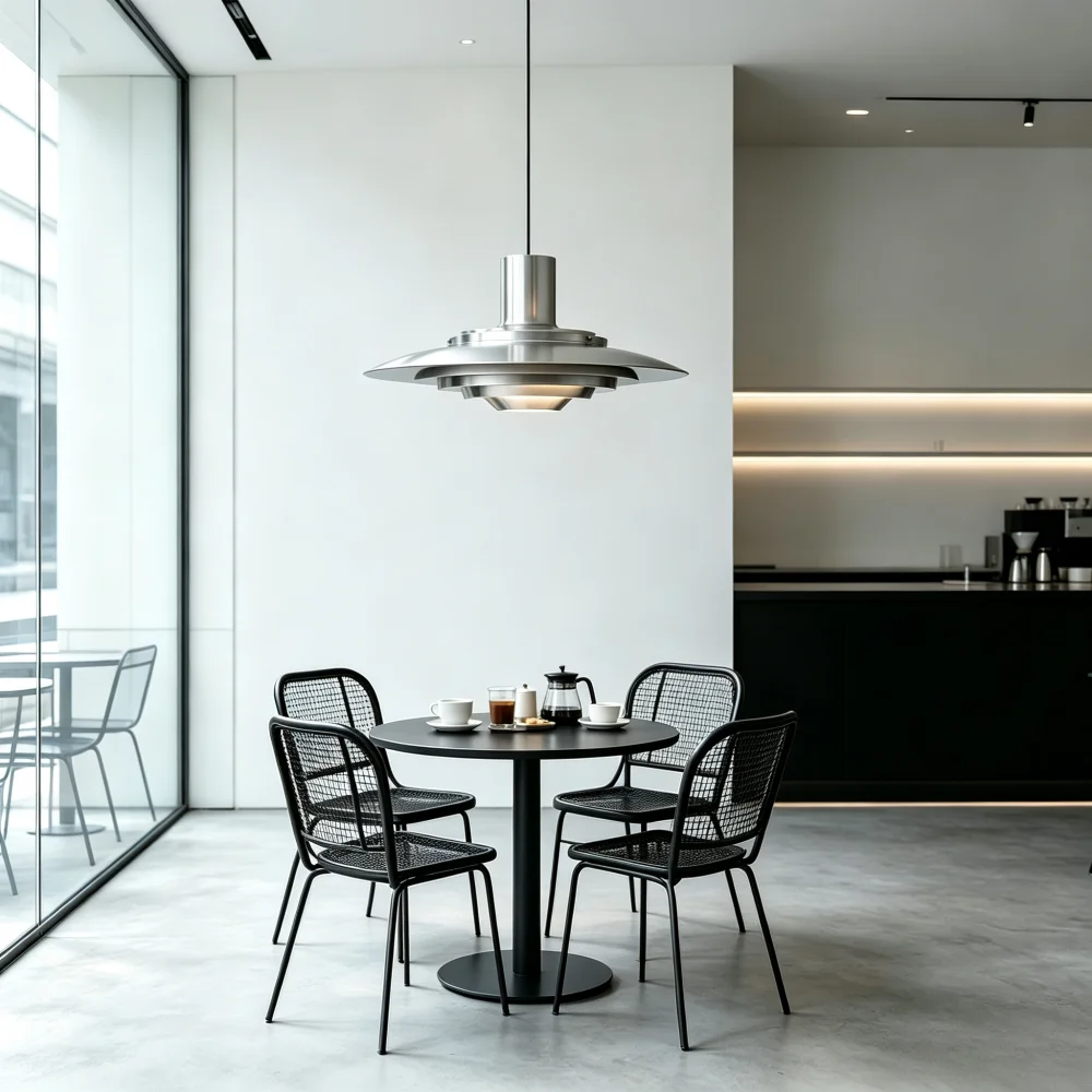 Multi Layer Pendant Light Modern Minimalist Silver Aluminum Pendant Lamp Bedroom Restaurant Bar Cafe Decor Lighting Fixtures