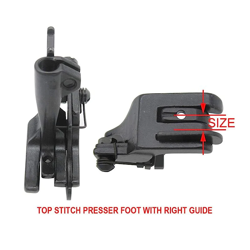 2 zestawy # S585(R + L) Walking stopka dociskowa z lewej i prawej krawędzi przewodnik dla JUKI CONSEW SINGER BROTHER przemysłowa maszyna do szycia