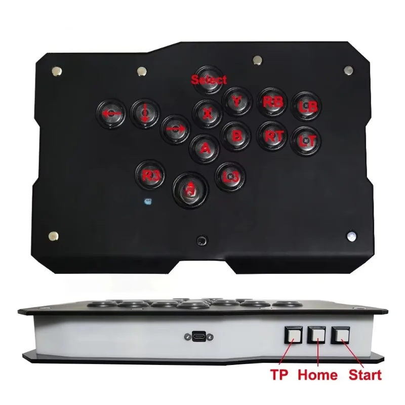 Street Fighter 6 Fighting Game FunFortress Hitbox Arcade Battle Stick Hitbox Controller Punk Buttons 30 PC/PS3/PS4/NS