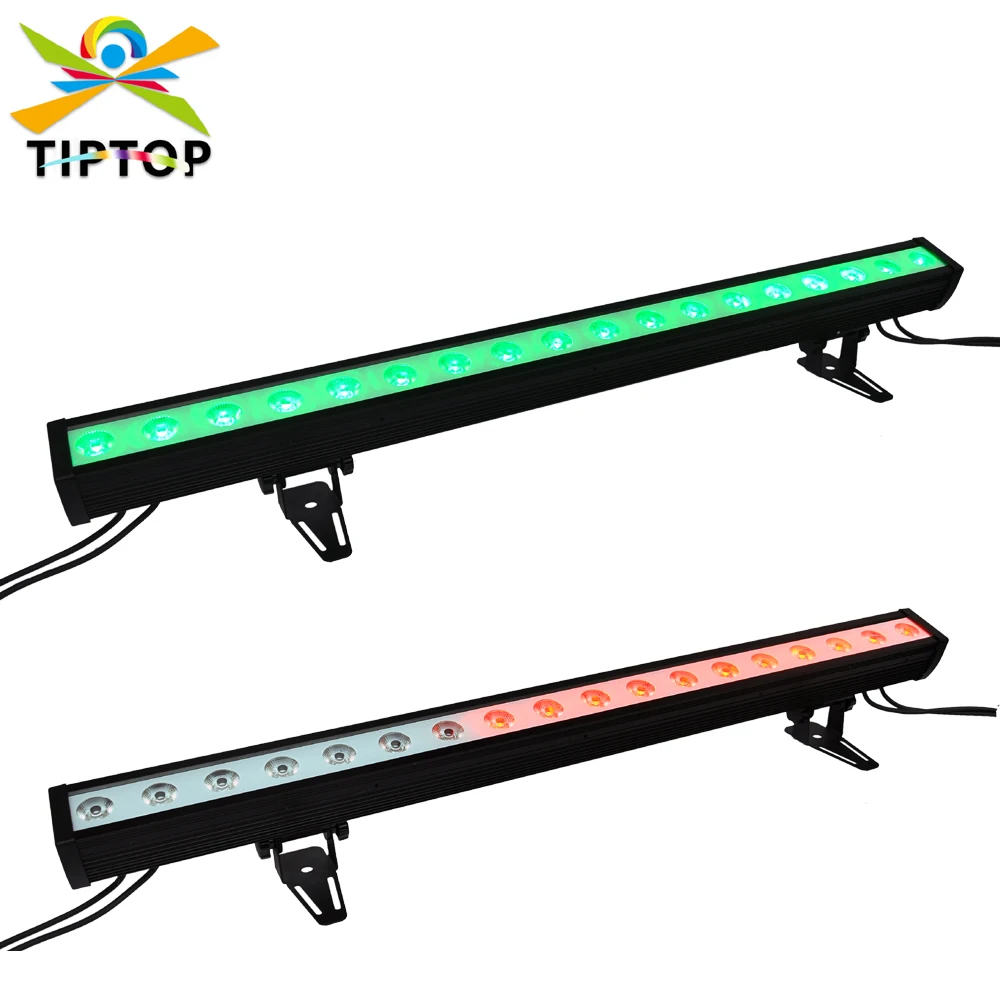 

Светодиодный уличный прожектор TIPTOP TP-WP1803B с черным корпусом, 18x3W RGB 3IN1, водонепроницаемый, IP65, с индивидуальным пиксельным управлением
