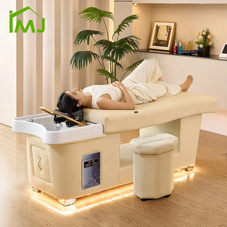 

Beauty Salon LED Light Thai Massage Hair Washing Bed Head Spa Shampoo Bed